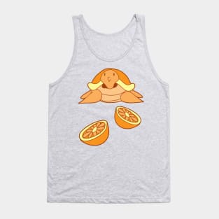 Orange Citrus Turtle Tank Top